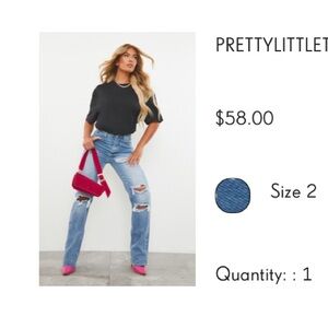 PRETTY LITTLE THING BLUE JEANS